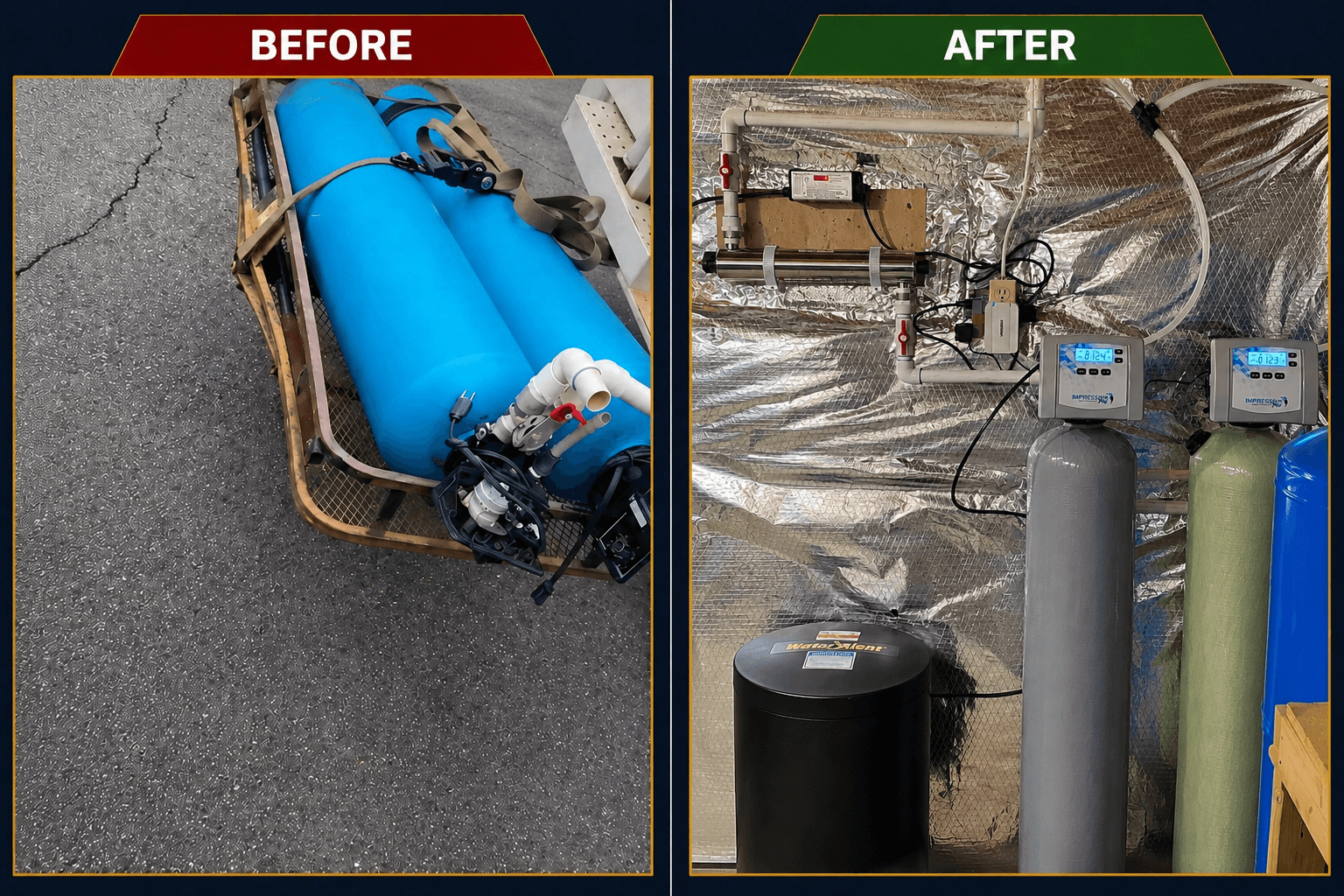 Upgraded water treatment and filtration equipment