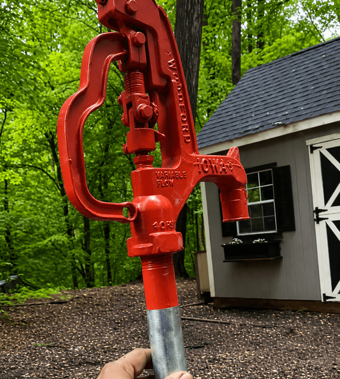 New yard hydrant installation