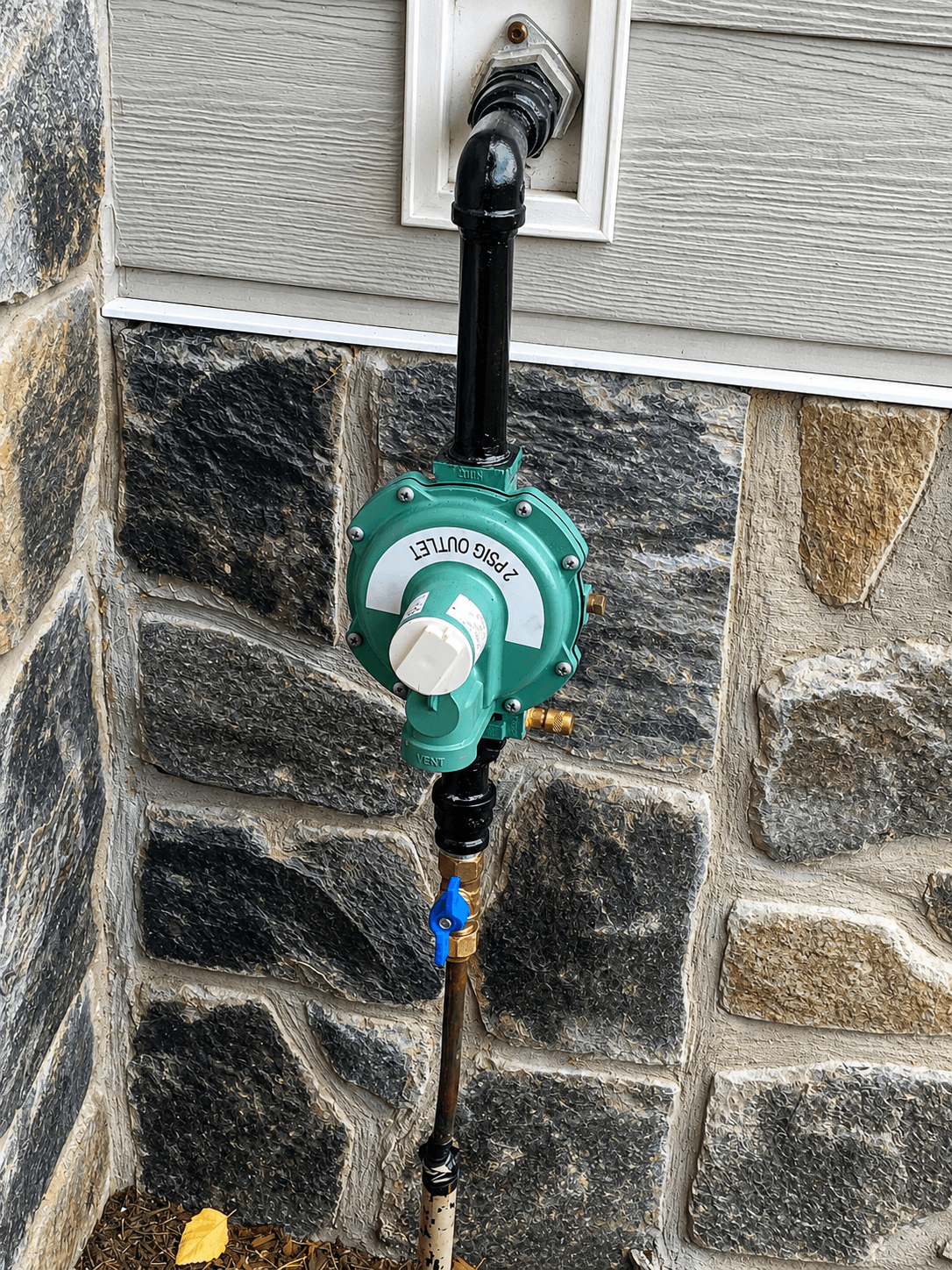 Propane regulator system inspected and replaced